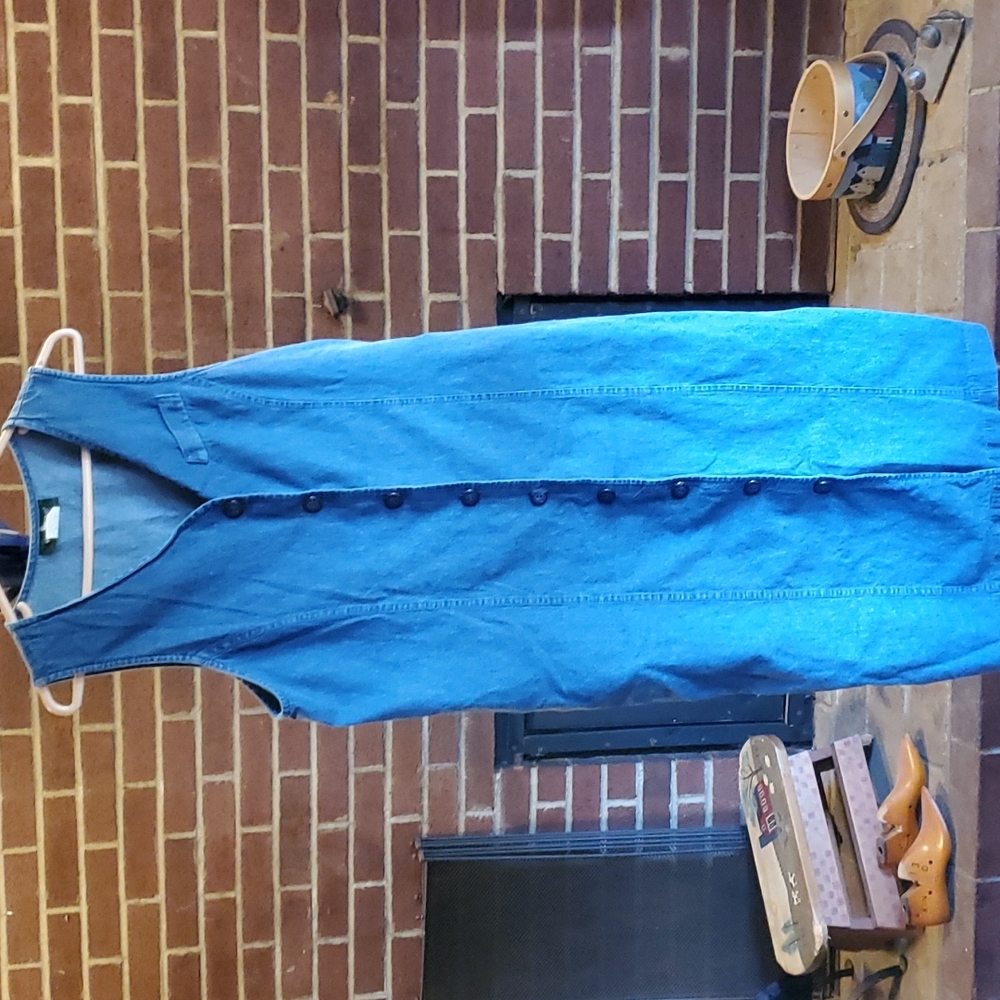 Sleeveless demin maxi dress